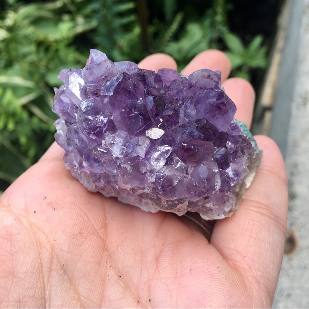 Amethyst raw geode crystal specimen display decor